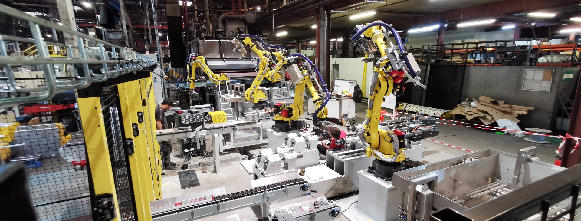 Ligne industrielle robotisée multi-robots